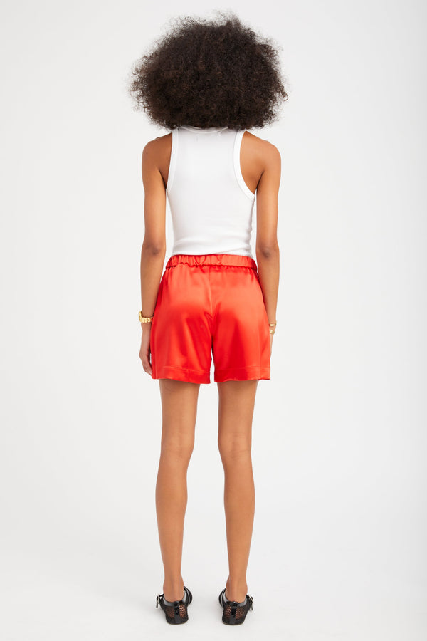 Sprwmn Silk Culotte Shorts RED
