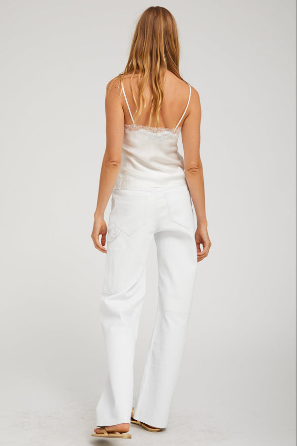 Sprwmn Silk Lace Cami WHITE