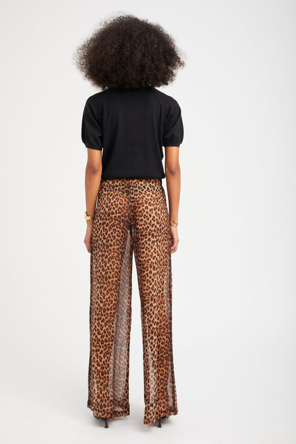 Sprwmn Silk Wide Leg Pintuck Trousers JAGUAR