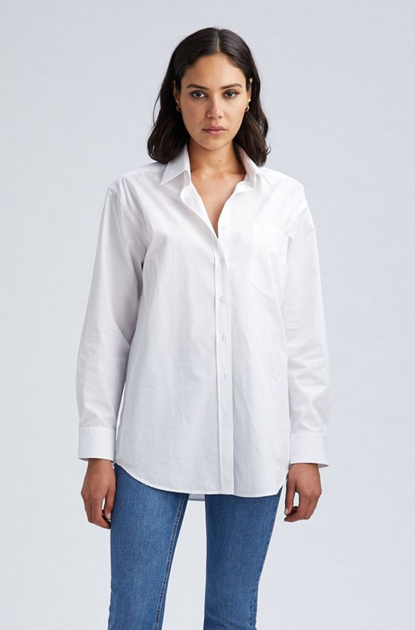 sprwmn Slim Fit Button Down With Pocket White