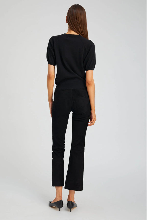 Sprwmn Suede Ankle Flare Black