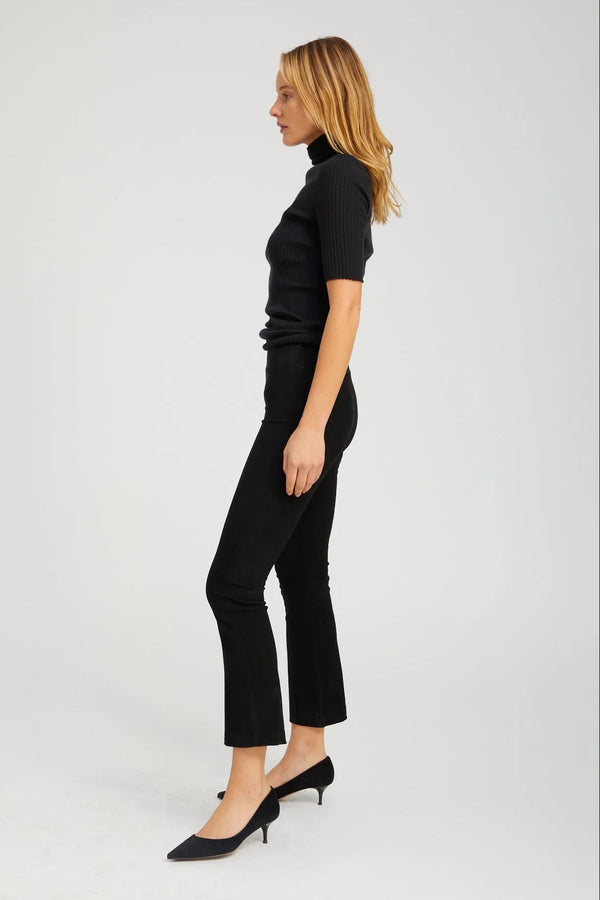 Sprwmn Suede Crop Flare Black