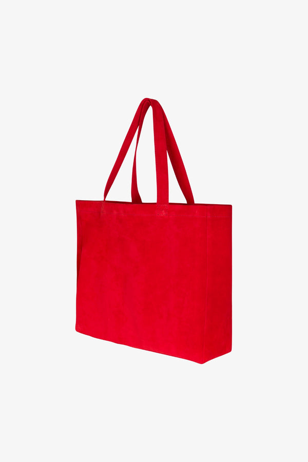 Sprwmn Suede Everyday Tote Red