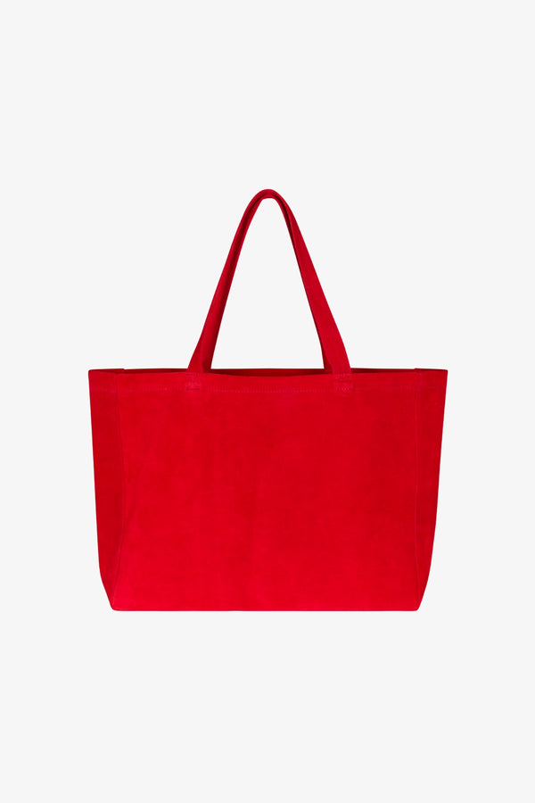 sprwmn Suede Everyday Tote Red