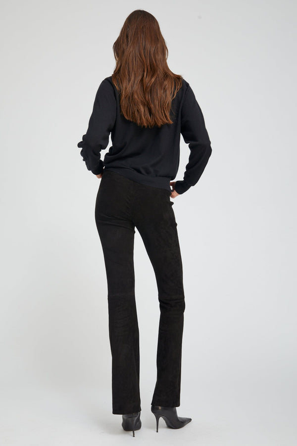 Sprwmn Suede Micro Flare Black