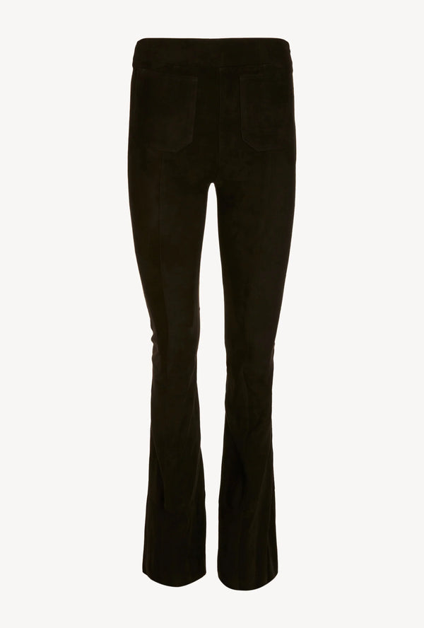 Sprwmn Suede Patch Pocket Super Flare Pants Black