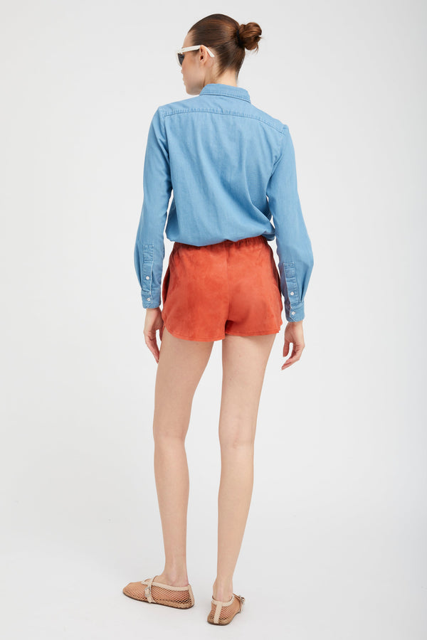 Sprwmn Suede Slip Shorts TERRACOTTA