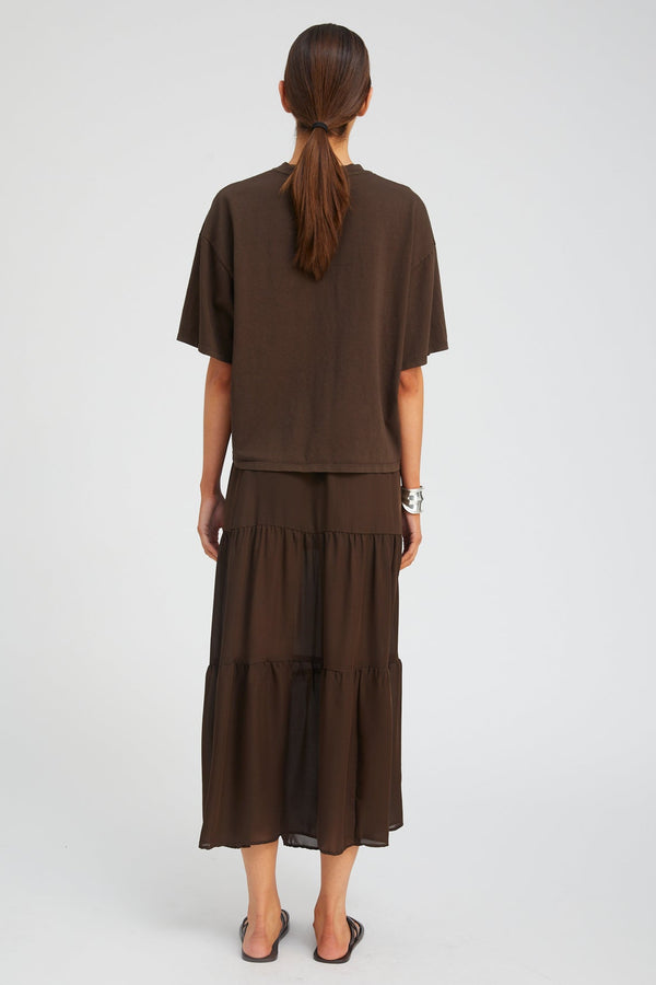 Sprwmn Supima Cotton Boxy Tee AMERICANO