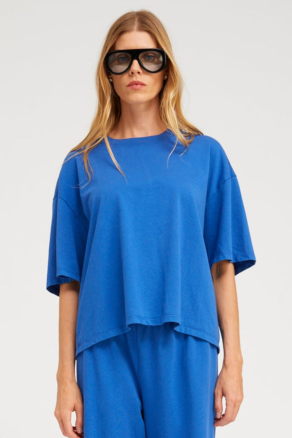 sprwmn Supima Cotton Boxy Tee FRENCH BLUE
