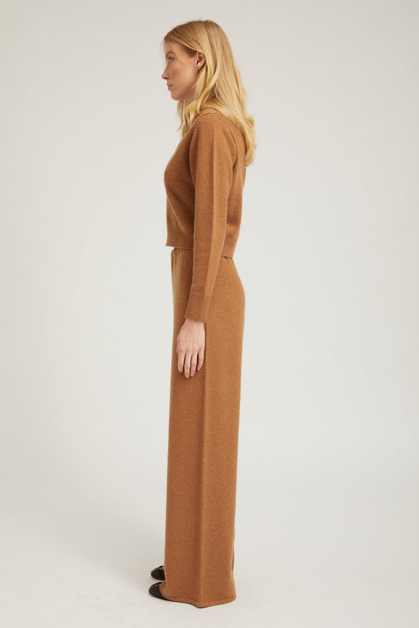 Sprwmn Tan Cashmere Easy Pants Tan