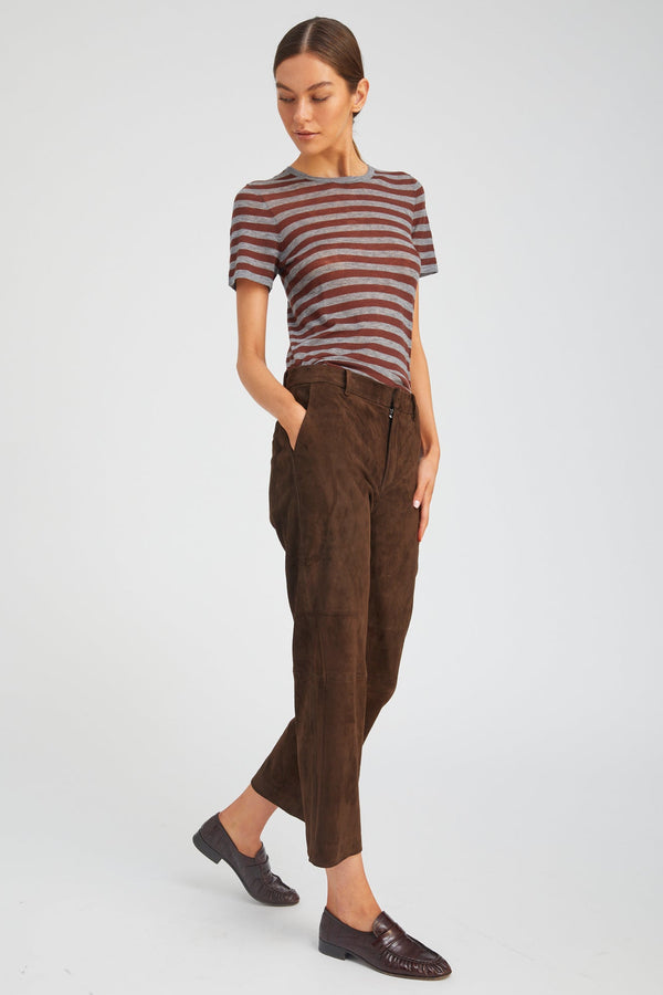 Sprwmn Tissue Classic Tee GREY/BROWN STRIPES