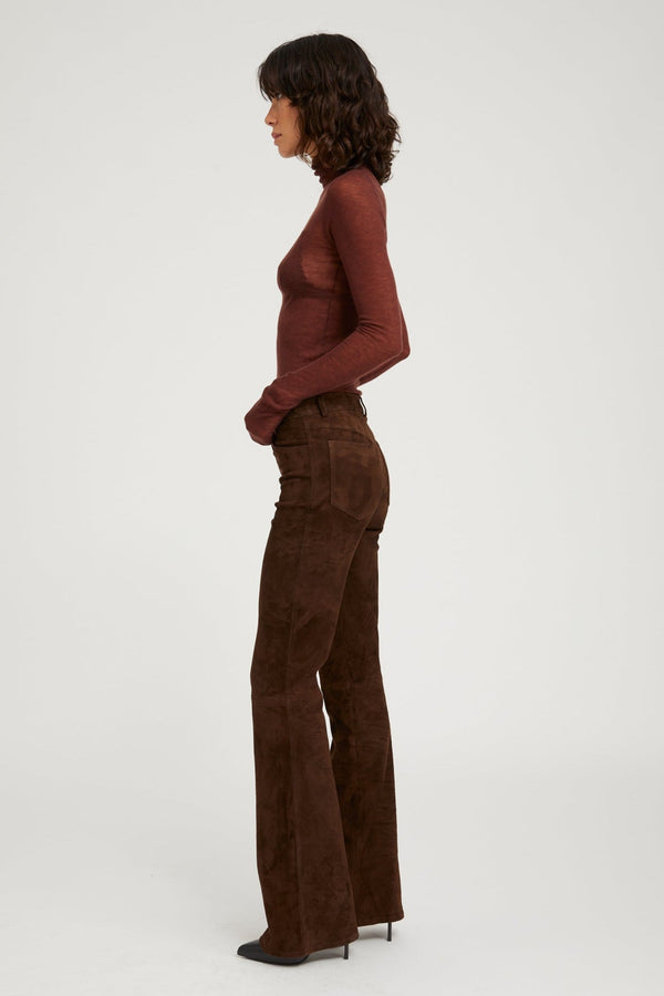 Sprwmn Tissue Mock Neck AMERICANO