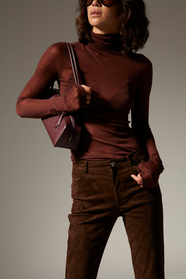 sprwmn Tissue Mock Neck AMERICANO