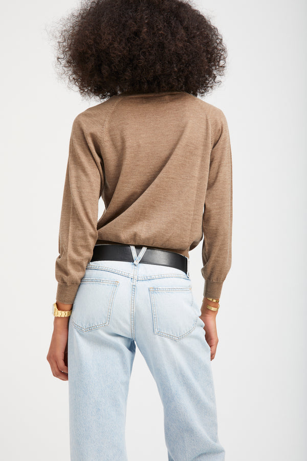 Sprwmn Truffle Cashmere Raglan Sweater TRUFFLE