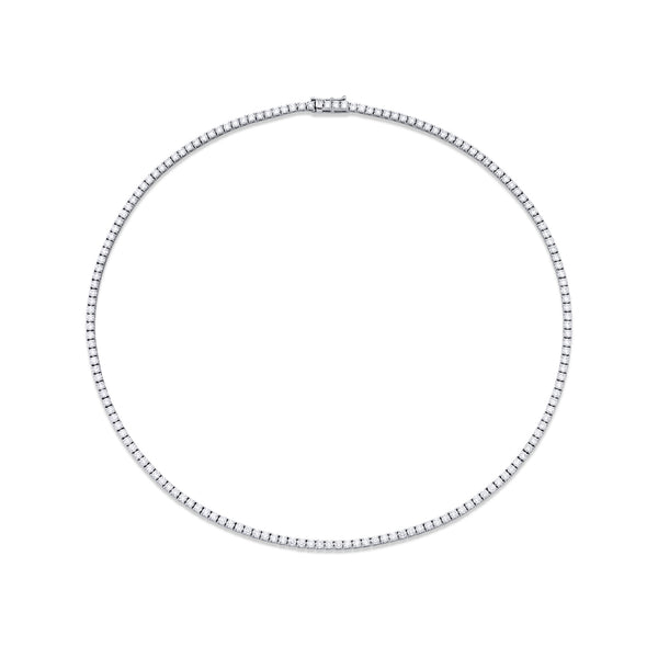 Sprwmn White Gold Diamond Paved Choker 15"