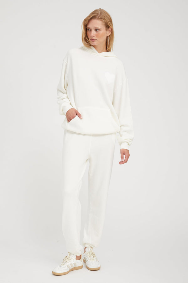 Sprwmn White Heart Hoodie White