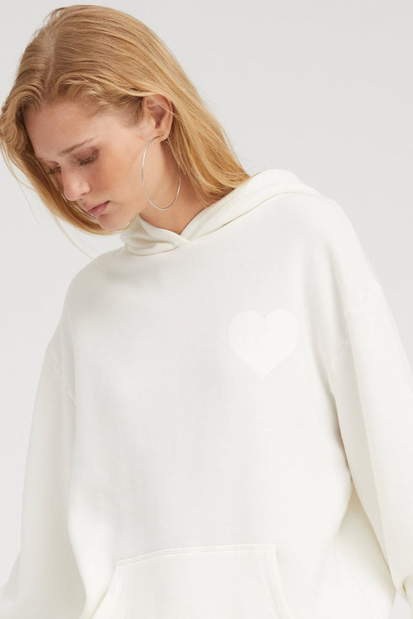 Sprwmn White Heart Hoodie White