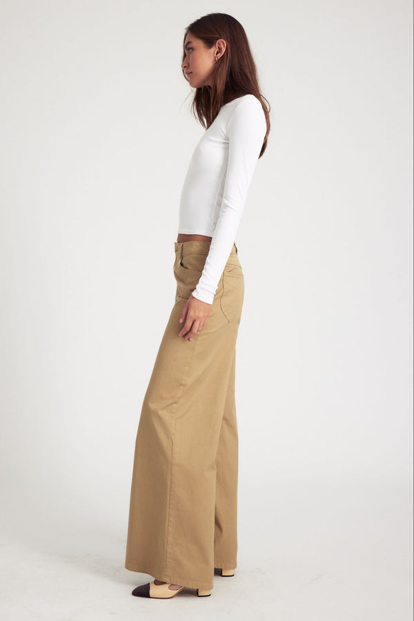 Sprwmn White Rib Long Sleeve Baby Tee White