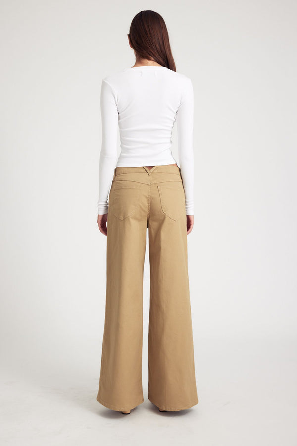 Sprwmn White Rib Long Sleeve Baby Tee White