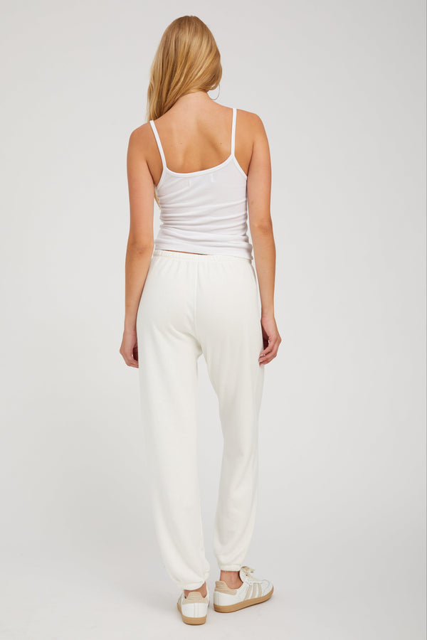 Sprwmn White Rib V-Neck Tank White