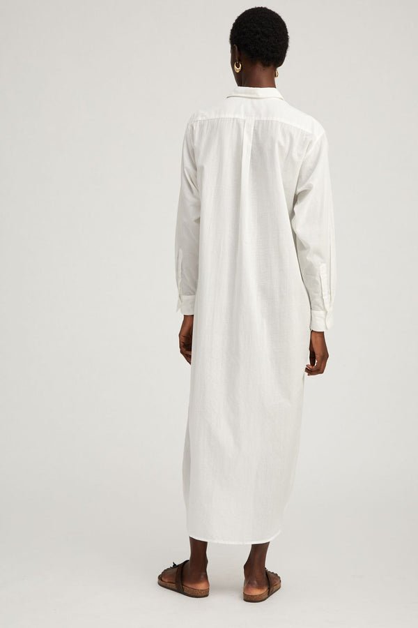 Sprwmn White Voile Tunic Maxi Dress White