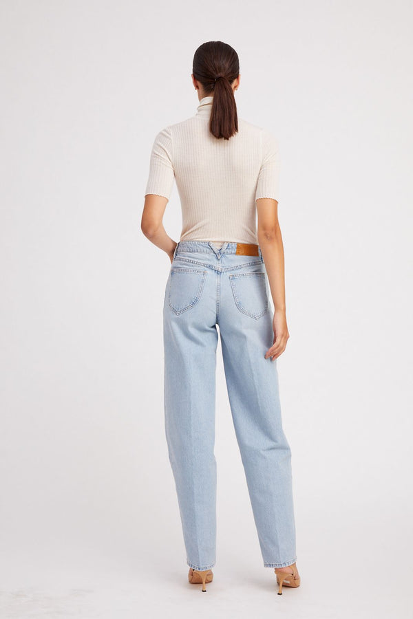 Sprwmn Wide Leg Tapered Denim
