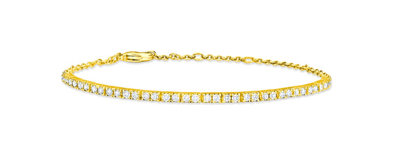 Sprwmn Yellow Gold Diamond Tennis Bracelet