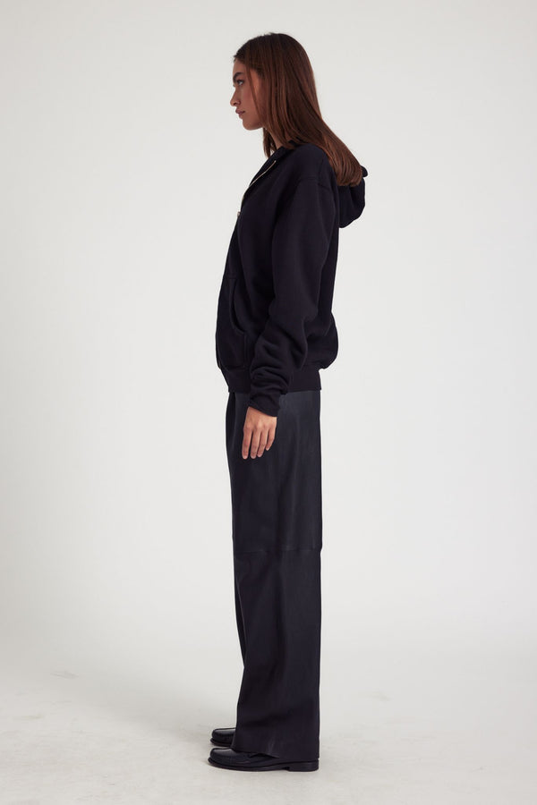 Sprwmn Zip Up Hoodie Black