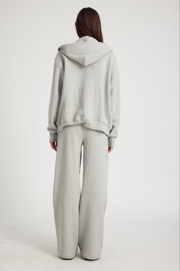 Sprwmn Zip Up Hoodie Heather Grey