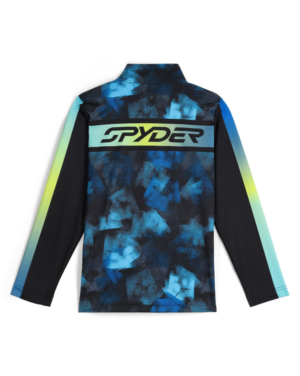 Spyder Boys Jacobs Half Zip T-Neck - Cobalt Block Camo