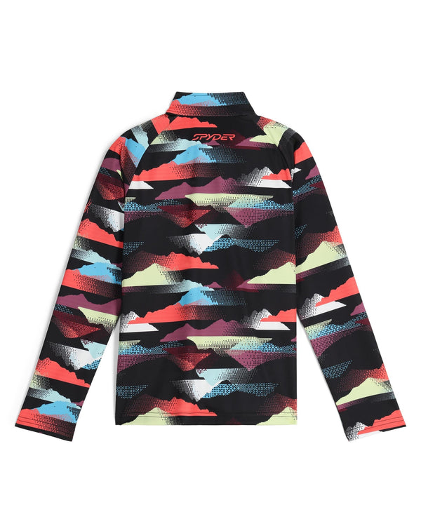 Spyder Girls Surface Half Zip T-Neck - Multi Mountain Print