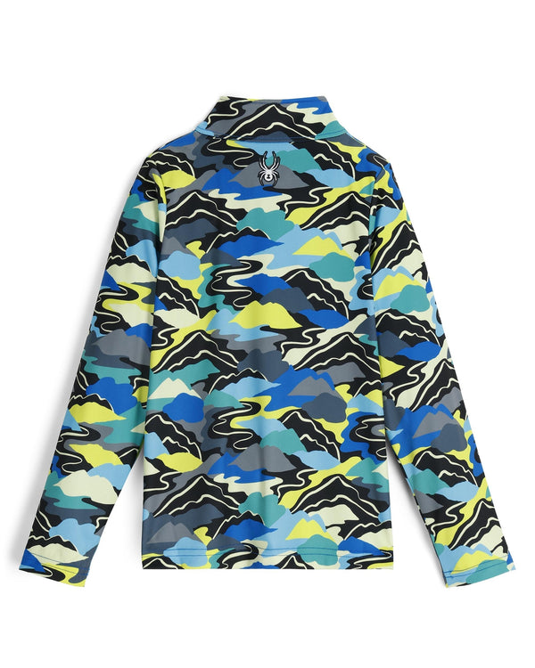 Spyder Little Boys International Half Zip T-Neck - Cobalt Mountain Clouds