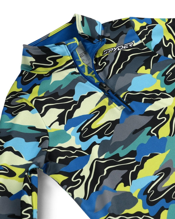 Spyder Little Boys International Half Zip T-Neck - Cobalt Mountain Clouds