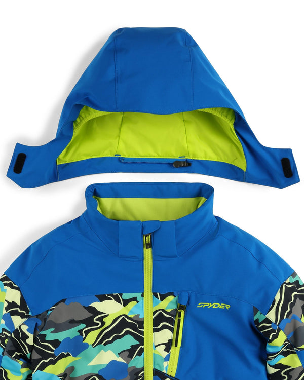 Spyder Little Boys Leader Jacket - Cobalt Mountain Clouds