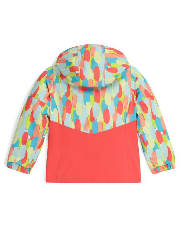 Spyder Little Girls Conquer Jacket - Coral Haze Sprinkles