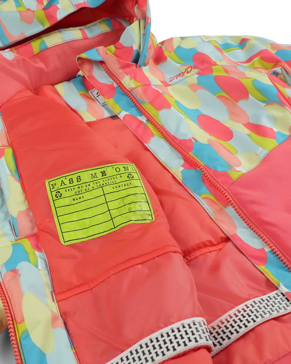 Spyder Little Girls Conquer Jacket - Coral Haze Sprinkles