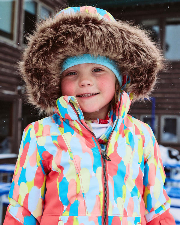 Spyder Little Girls Lola Jacket - Coral Haze Sprinkles