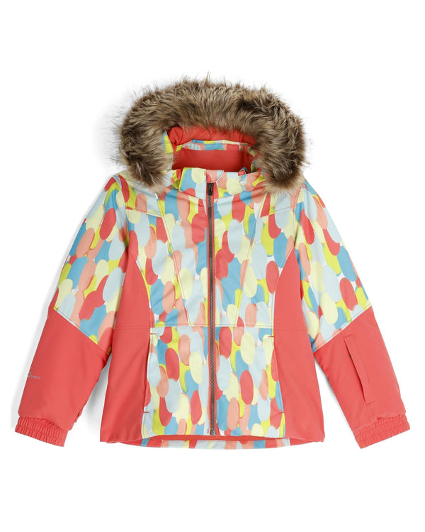 spyder Little Girls Lola Jacket - Coral Haze Sprinkles