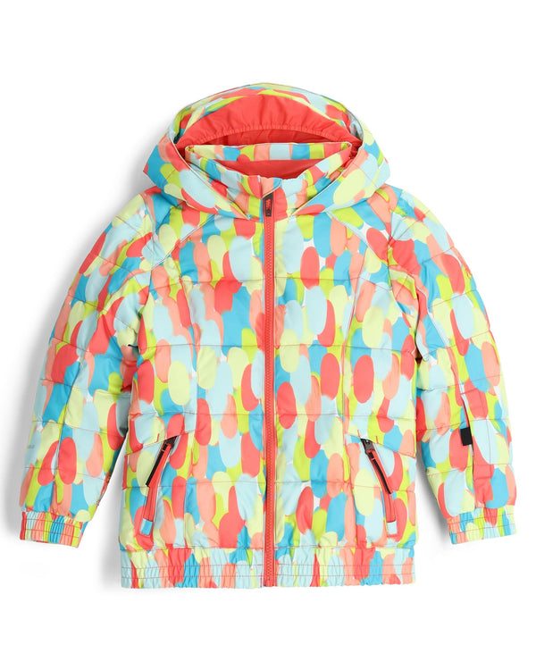 spyder Little Girls Zadie Jacket - Coral Haze Sprinkles