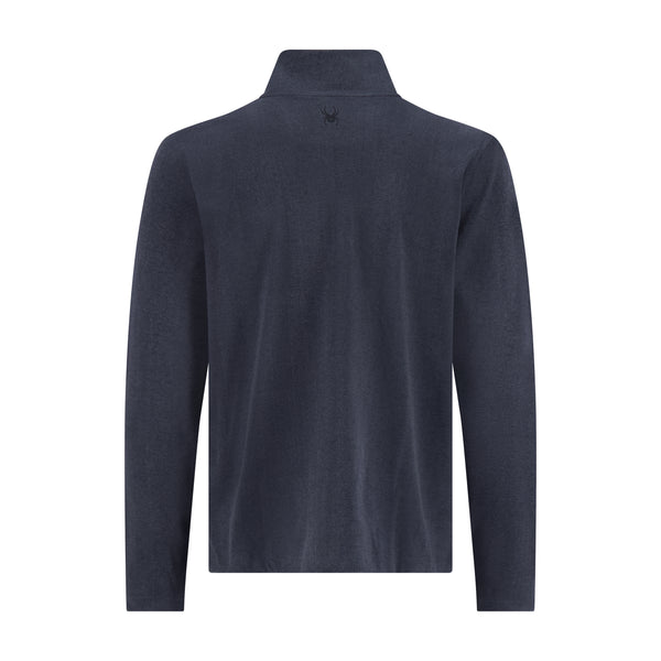Spyder Mens Brushed Vertical Stripe Quarter Zip - Grey