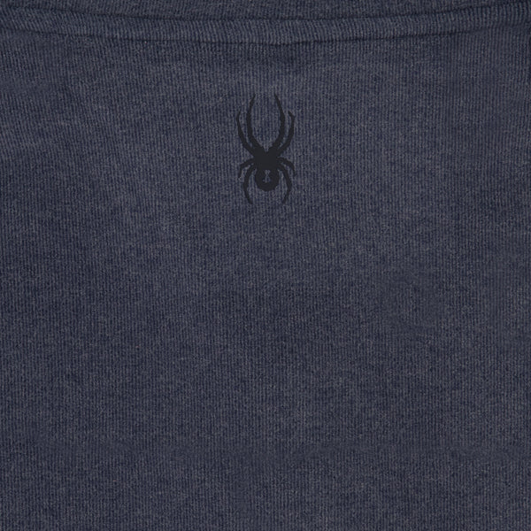 Spyder Mens Brushed Vertical Stripe Quarter Zip - Grey