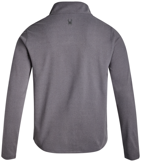 Spyder Mens Brushed Vertical Stripe Quarter Zip - Steel Grey