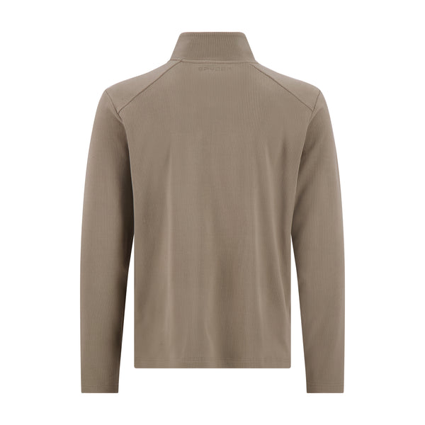Spyder Mens Corduroy Double Knit Quarter Zip - Timber