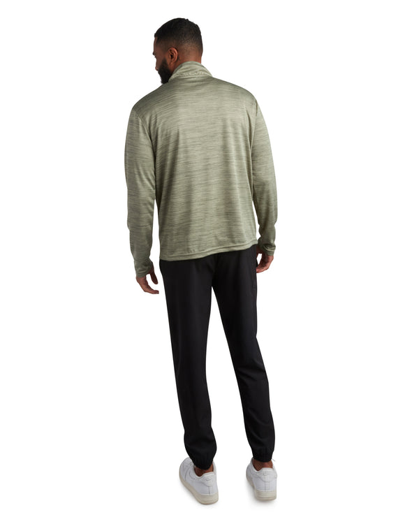 Spyder Mens Long Sleeve Honeycomb Quarter Zip - Spruce Green