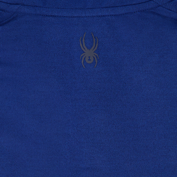 Spyder Mens Marled French Terry Quarter Snap - True Blue