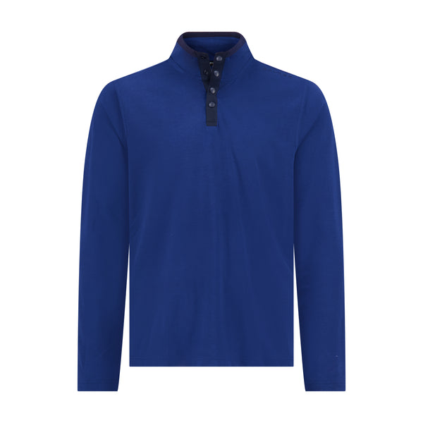 spyder Mens Marled French Terry Quarter Snap - True Blue