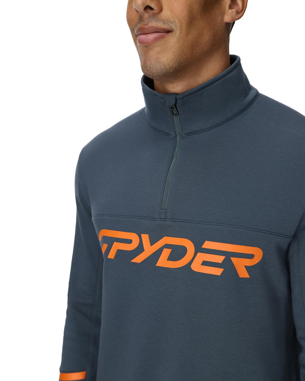 Spyder Mens Speed Fleece Half Zip Jacket - Slate Blue