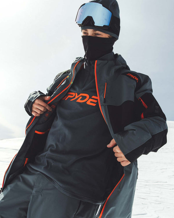 Spyder Mens Speed Fleece Half Zip Jacket - Slate Blue