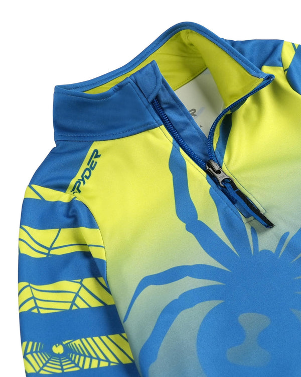 Spyder Boys Challenge Half Zip T-Neck - Lime