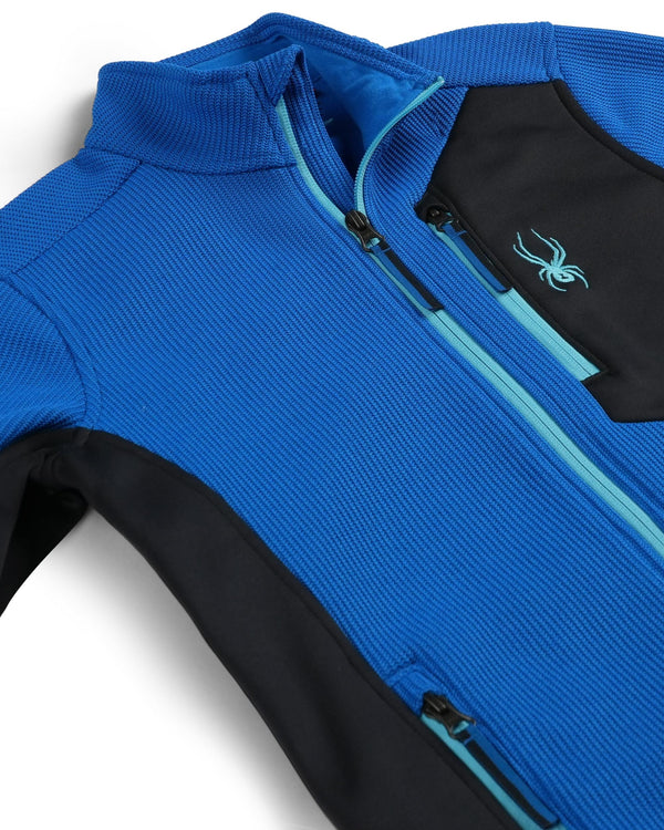 Spyder Boys Full Zip Bandit Jacket - Cobalt